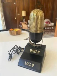 Vintage riesiges Mikrofon Cinch Welp 103.9 Station Promo funktioniert super Zustand - Bild 1 von 7