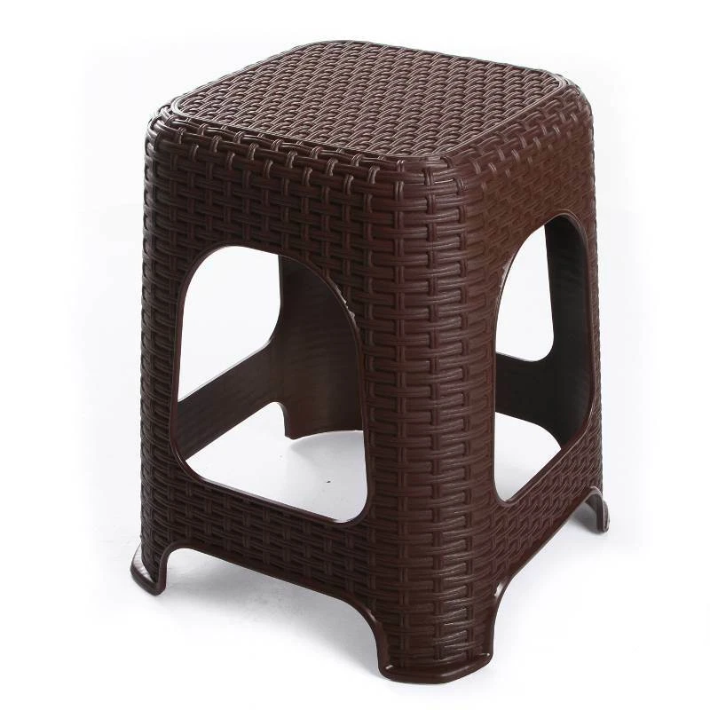 Hocker Sitz Sitzhocker Rattan Optik Badhocker Stapelhocker Garten Stuhl Taburett - Bild 1 von 1
