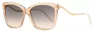 Gafas de sol rectangulares Jimmy Choo Steff/S SQGFF beige brillo/doradas 55 mm - Imagen 1 de 2