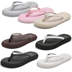Women Comfortable Arch Support Flip Flop Sandals Summer Casual Thong Sandals - Picture 1 of 37