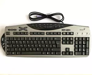 ** TECLADO MULTIMEDIA PC RETRO VINTAGE GENIUS PS/2 ** - Imagen 1 de 10