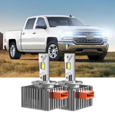 Fit 2016-20 Chevrolet Silverado Xenon 2pc D5S Bulb LED Head Light Lamp Kit Hi/Lo — 第 1/4 张图片