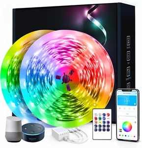 phopollo Smart WiFi LED Streifen Licht RGB App Bluetooth Musik Sync 2x15m - Bild 1 von 6