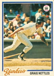 1978 Topps Baseball card #250 Graig Nettles New York Yankees  - Picture 1 of 2