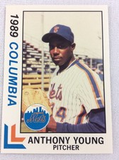 1989 Columbia Mets-South Atlantic League-BEST Baseball Card-Anthony Young
