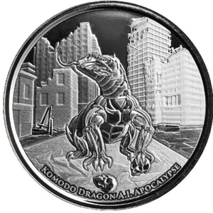 Komodo Dragon A.I. Apocalypse 2022 1 oz Silver Coin Tokelau Scottsdale Mint - Picture 1 of 3