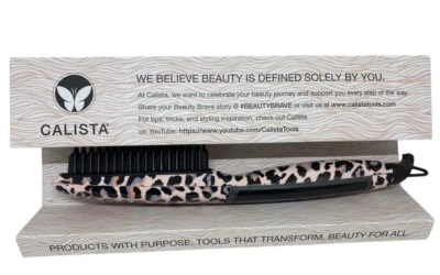 Calista TrianglPRO Cepillo Calefactable Alisador Detallador de Cabello Levantamiento Guepardo Leopardo Foto 1 de 4