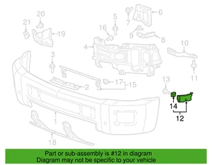 NEW OEM 2016-2018 CHEVY SILVERADO 1500 LEFT FRONT BUMPER BRACKET FASCIA 23465292 - Bild 1 von 6