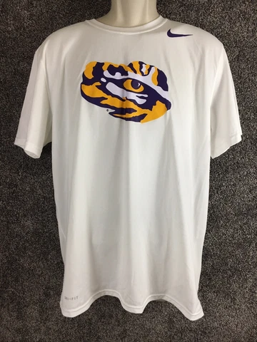Nike LSU Tigers Eye White Dri-Fit Tee T-Shirt Size Large Cover