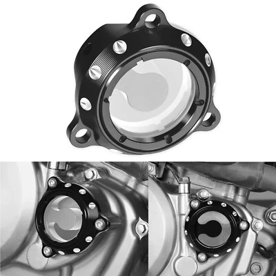 Black 3D CNC Transparent Engine Oil Filter Cover For Honda XR650L 93-2025 XR600R - Image 1 of 4