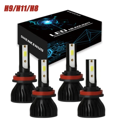 For Ram C/V 2012-2015 6000K 4X H11 Front LED Headlight High/Low Beam Bulbs Combo - Image 1 of 4