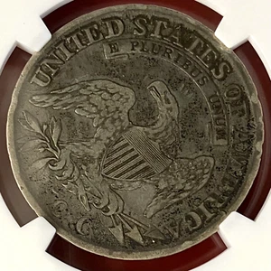 NGC-VF! 1810 CAPPED BUST HALF ROTATED REVERSE ERROR - Picture 1 of 3