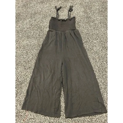K37 Gap Kids gray gaucho romper tank wide legged xs 4 5 girls - Image 1 of 3