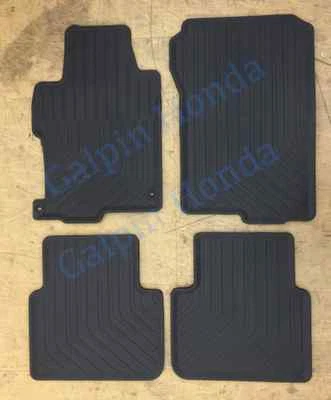 13-17 Genuine OEM Honda Accord 4dr Black All Season Floor Mat Set 08P13-T2A-110 - Image 1 of 4