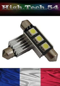 2 Navettes LED Blanc Plaque d'immatriculation 39mm ±1m Antierreur ODB Canbus C7W - Imagen 1 de 2
