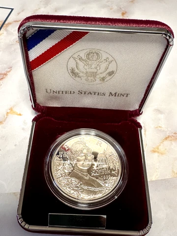 1999 US Mint Dolley Madison Commemorative Silver Dollar Proof with COA & OGP Cover
