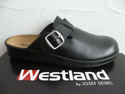 WESTLAND BY SEIBEL Westland Clogs by Josef Seibel Clog Pantoletten Hausschuhe Leder schwarz 26265