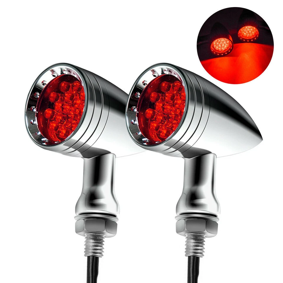 Chrome LED Turn Signal Lights For Suzuki Intruder Volusia Marauder 1500 800 750 - Image 1 of 4