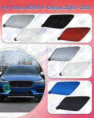 Tapa de cubierta de ojo de gancho de remolque para parachoques delantero R-Design para Volvo XC60 R-Design 2018-2021 Foto 1 de 4