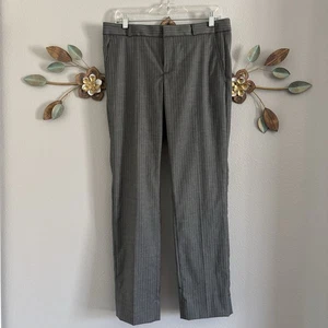 Banana Republic Ryan Damenhose grau Nadelstreifen gerades Bein Größe 6 - Bild 1 von 9