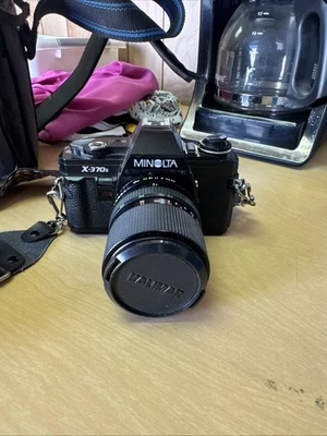 Minolta X-370S SLR 35mm Film Camera  - RARE ALL BLACK 50mm Lens - Image 1 of 4