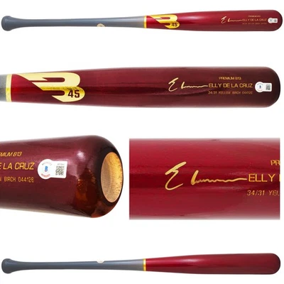 SALE! Elly De La Cruz Signed Red B45 Player Model Baseball Bat Reds Beckett Wit - Image 1 of 4