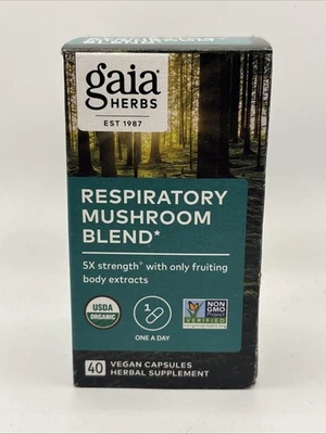 Mezcla de hongos respiratorios Gaia Herbs 40 cápsulas vegetales Epx 12/2026 Foto 1 de 4