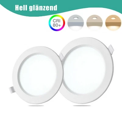 LED Panel Einbaustrahler Deckenleuchte Einbau Leuchte Rund Spot flach slim 7-24W - Bild 1 von 4