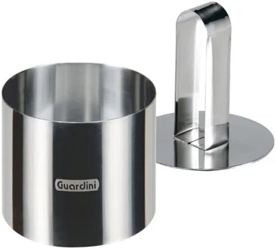, Coppapasta Tondo Con Stantuffo Ø 7 Cm, Acciaio Inox, Argento - Immagine 1 di 4