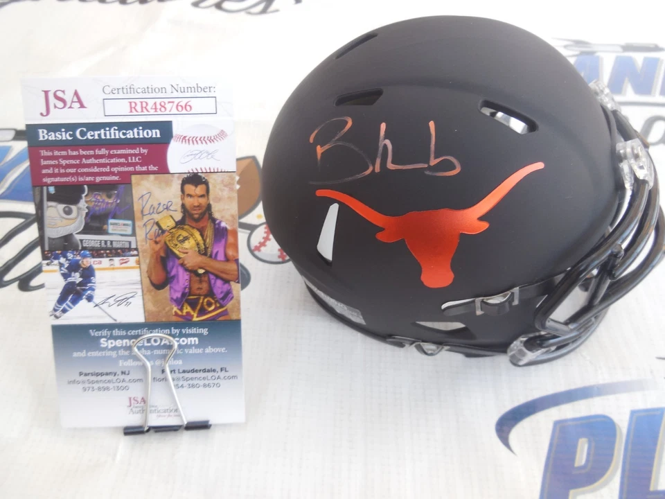 Bijan Robinson signed Texas Longhorns UT mini helmet JSA COA Atlanta Falcons - Image 1 of 1
