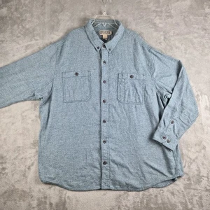 Duluth Trading Co Shirt Mens 2XL Green Blue Kennesaw Relaxed Fit Brushed Cotton - Picture 1 of 10