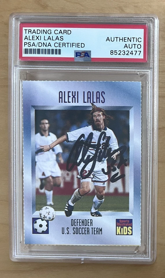 Alexi Lalas Signed 1996 Sports Illustrated For Kids Soccer Card PSA Auto USA - Image 1 of 1