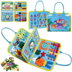 Montessori Busy Board Sensory Learning Activity Toy Travel Portable Fabric Gifts - Picture 1 of 7