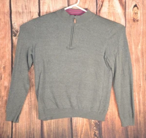 J McLaughlin 1/4 Zip Pullover Sweatshirt Men's Size Medium M Gray - Picture 1 of 4