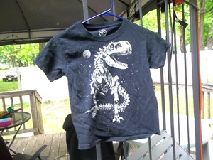 Kid's DOM Dinosaur T-Rex Black Shirt Size M/M 7-8 Youth as pictured - Picture 1 of 2