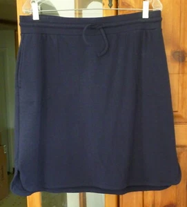 FALDA DE RODILLA Talbots Azul Marino Camiseta Tejida Lápiz Recto Cordón X 21,5 PL - Imagen 1 de 4
