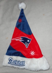 NFL New England Patriots Logo Embroidered Santa Hat Adult Size made by FOCO - Picture 1 of 4