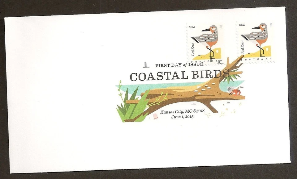 US 4991 Coastal Birds Red Knot DCP FDC 2015 - Image 1 of 1