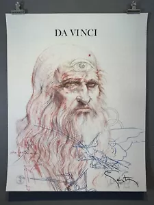 Ramon Santiago, ""Leonardo Da Vinci"", handsigniert, 22x28 Zoll, Top + Zustand - Bild 1 von 9