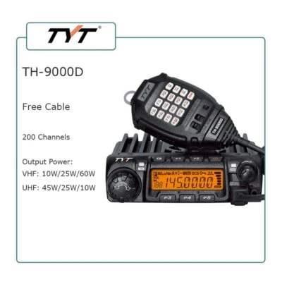 TYT Mobile Car Ham Radio TH-9000D Walkie Talkie VHF136-174MHz or UHF400-490MHz - image 1 of 4
