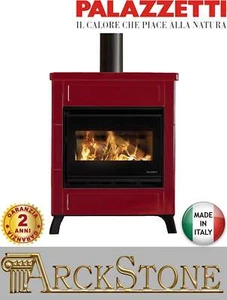 Stufa a Legna Aria Calda Naturale Canalizzabile Palazzetti Elsa Star 9 kW Rosso - Foto 1 di 2