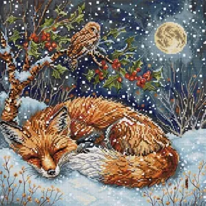 Gezähltes Kreuzstich-Set Fuchs im Winter DIY Letistitch - Bild 1 von 3