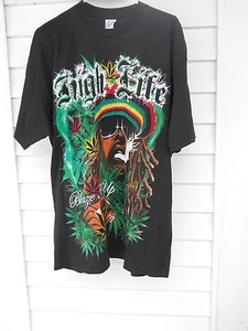 ERBA~GANJA~NERO~RASTA~T SHIRT~2XL~LEONE DI GIUDA~MARLEY~GIAMAICA~REGGAE~SELASSIE - Foto 1 di 2