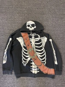 Men's Disney Parks Pirates of the Caribbean Skeleton Zip Up Hoodie Jacket XXL - Picture 1 of 5