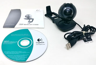 Logitech USB 2MP C600 Webcam V-U0007 With Microphone and Privacy Shutter - Image 1 of 4