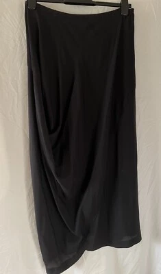 Falda Larga de Seda Negra HARARI Talla S Foto 1 de 4