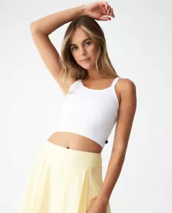 Cotton on Body Women's Y2K Crop Top White Size XL 1622 - Picture 1 of 1