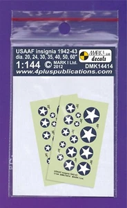1/144 Decals: USA Insignia 1942-43 Various Sizes # DMK14414 : MARK1 - Picture 1 of 2