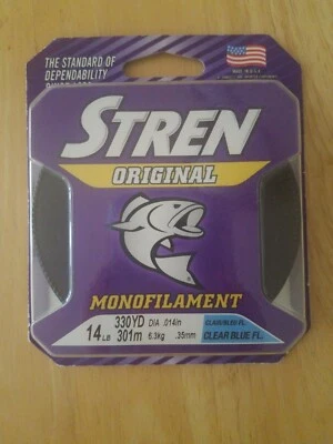 Stren Original Monofilament 14lb 330yd Clear Blue FL Fishing  - Image 1 of 4