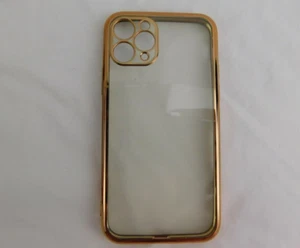 Custodia iPhone 11 Pro silicone oro rosa e trasparente sottile protettiva - Foto 1 di 3